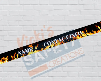Customized Adjustable Pet Collars & Leashes- Flames (Asst. Sizes) Pet Collars