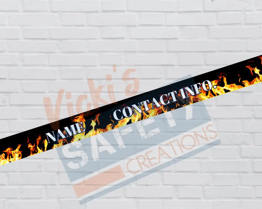 Customized Adjustable Pet Collars & Leashes- Flames (Asst. Sizes) Pet Collars