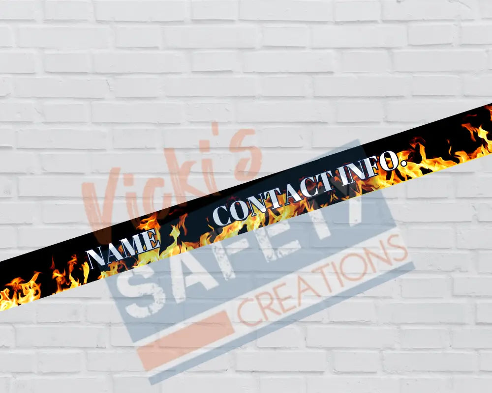 Customized Adjustable Pet Collars & Leashes- Flames (Asst. Sizes) Pet Collars