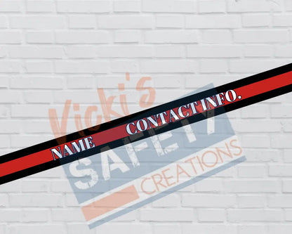 Customized Adjustable Pet Collars & Leashes-Red Line (Asst. Sizes) Pet Collars