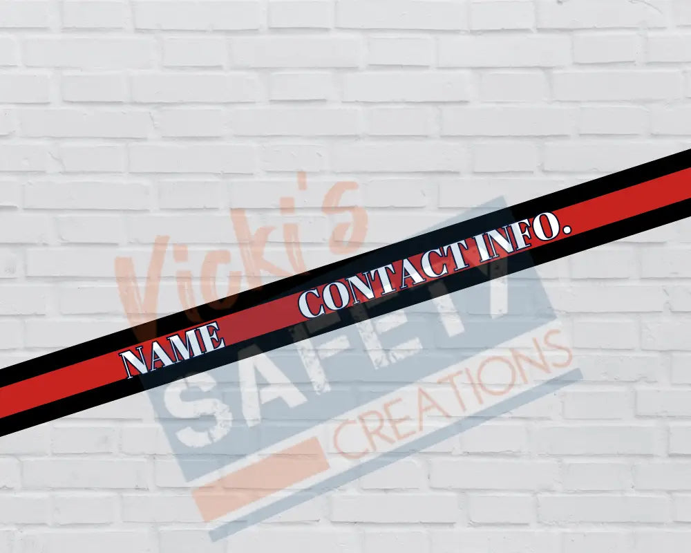 Customized Adjustable Pet Collars & Leashes-Red Line (Asst. Sizes) Pet Collars
