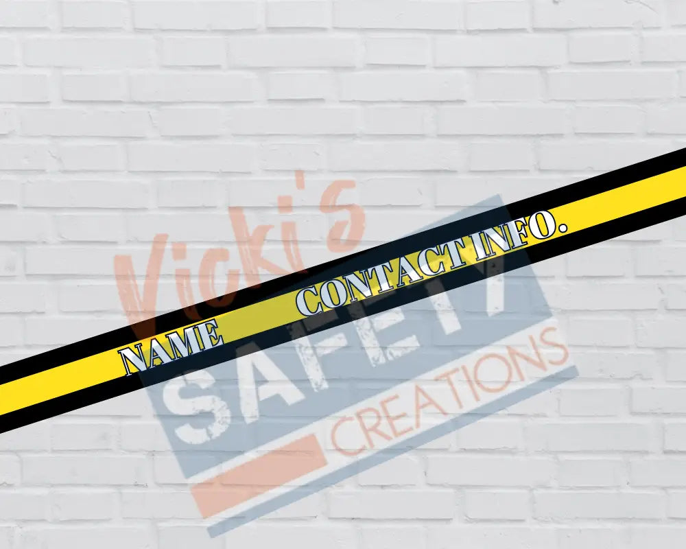 Customized Adjustable Pet Collars & Leashes-Yellow Line (Dispatch) (Asst. Sizes) Pet Collars