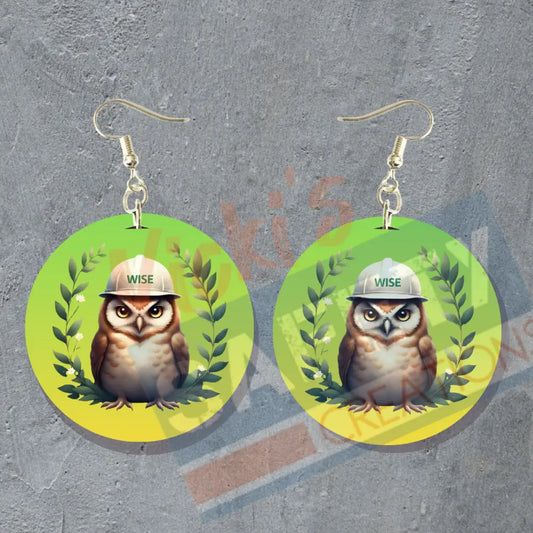 Dangle Earrings - WISE Owl Rounds Earrings