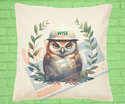 Decorative 16X16 Square Pillow - WISE Owl Pillow