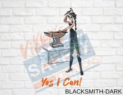 16X16 Square Pillow-Yes I Can Collection (Asst. Designs) Blacksmith-Dark Pillow