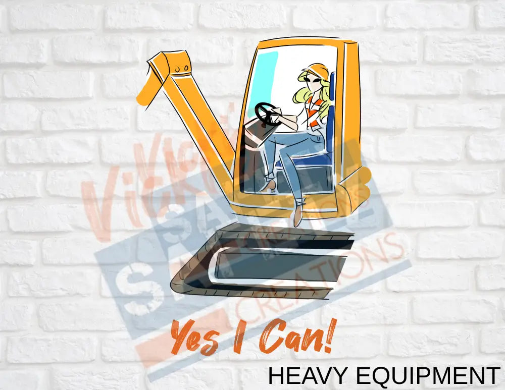 16X16 Square Pillow-Yes I Can Collection (Asst. Designs) Heavy Equipment Operator Pillow