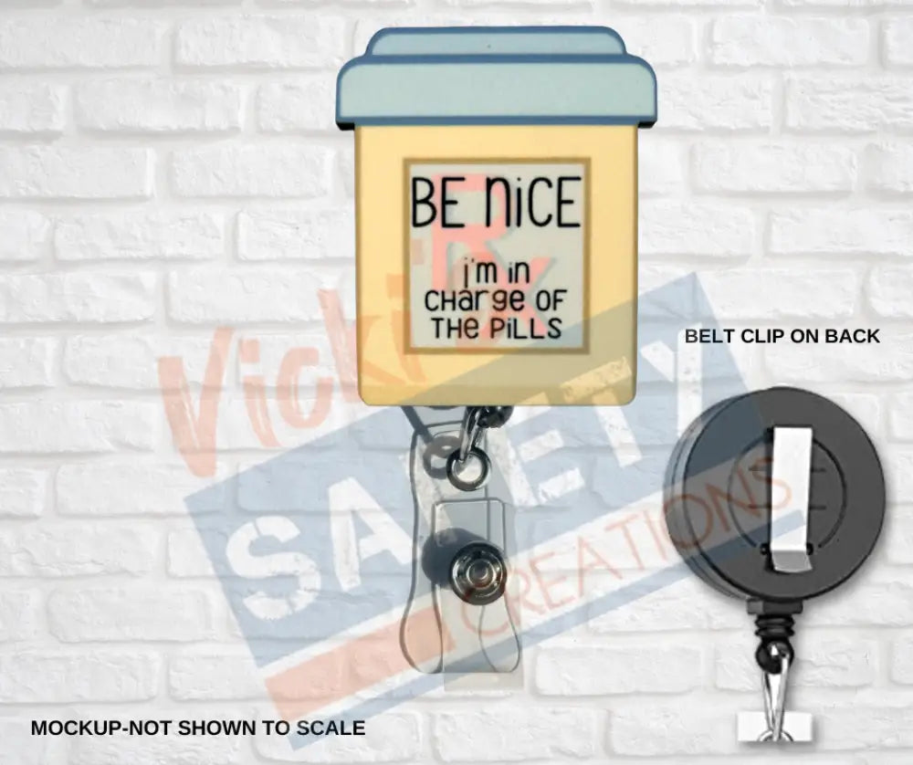 Di-cut Badge Reels-RX Bottle Badge Reels