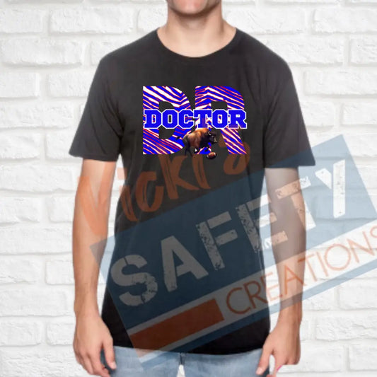 DR-Doctor-Buffalo Stripes (Adult and Ladies Sizes Only) T-shirt / ADULT-Small Adult Clothing