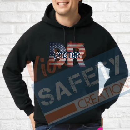 DR-Doctor-Vintage Flag (Adult and Ladies Sizes Only) Hoodie / ADULT-Small Adult Clothing