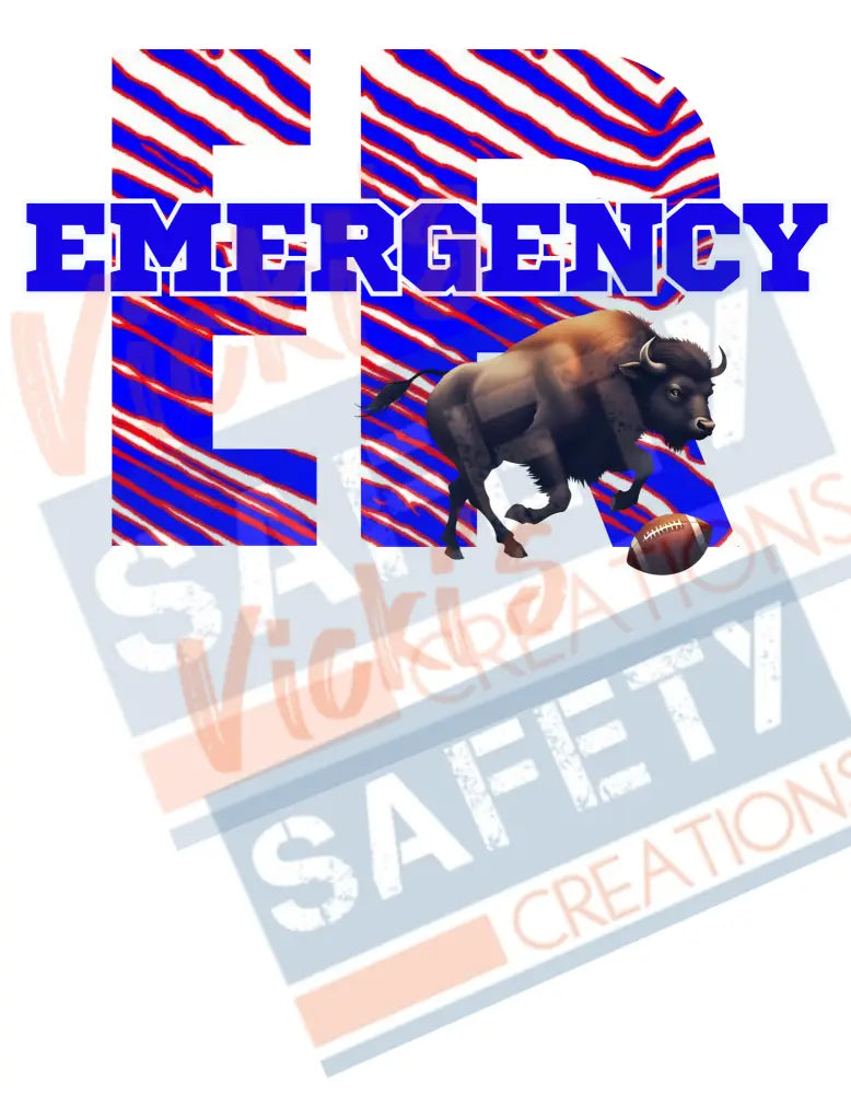 ER-Emergency-Buffalo Stripes (Adult and Ladies Sizes Only) Adult Clothing