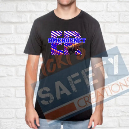 ER-Emergency-Buffalo Stripes (Adult and Ladies Sizes Only) T-shirt / ADULT-Small Adult Clothing