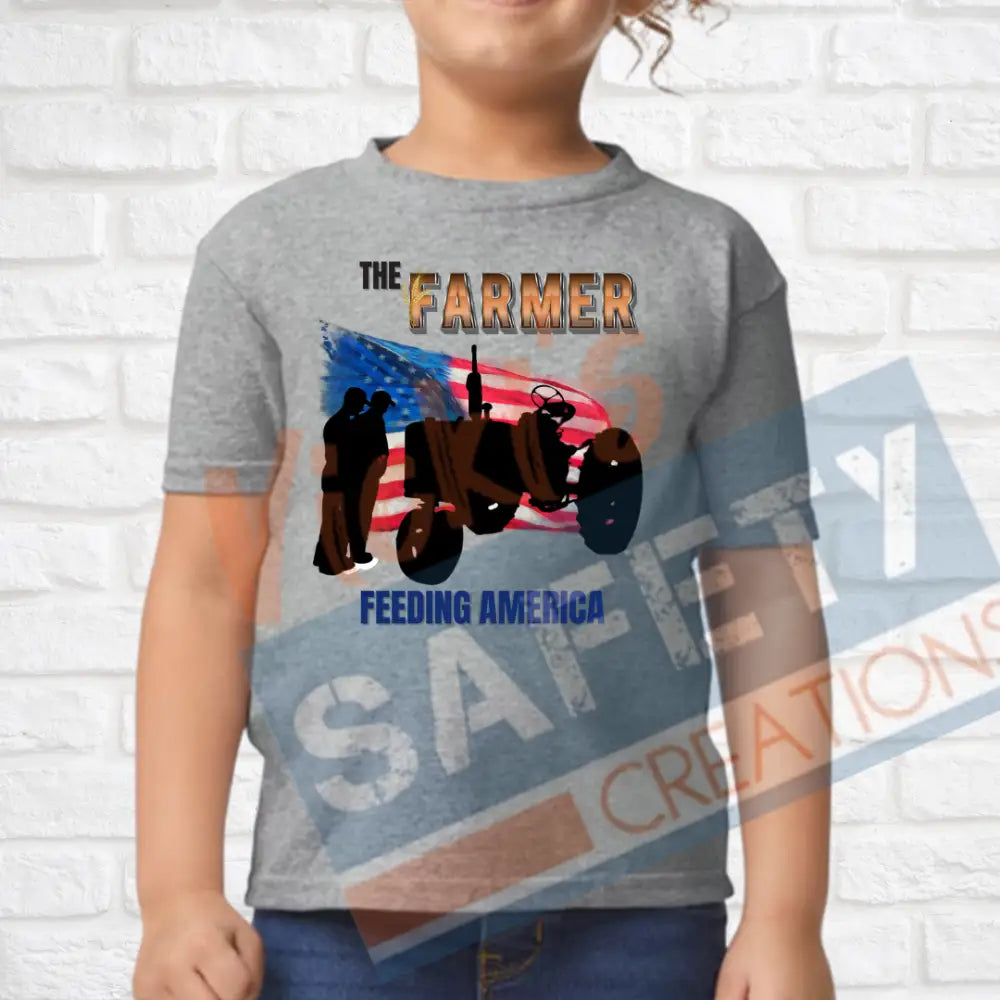 Farmers Feeding American (Adult Youth Toddler Infant Sizes) T-shirt/Onesie / TODDLER-2T Adult Clothing