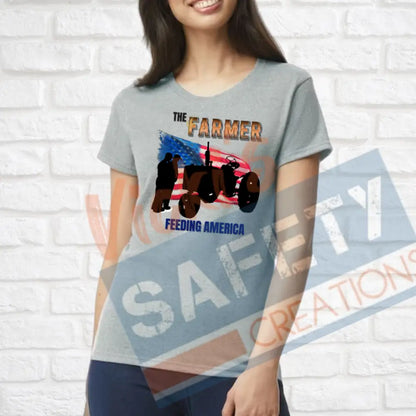 Farmers Feeding American (Adult Youth Toddler Infant Sizes) T-shirt/Onesie / LADIES-Small Adult Clothing