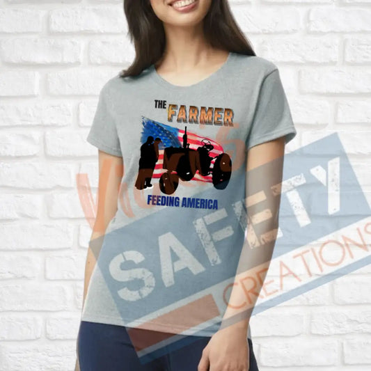 Farmers Feeding American (Adult Youth Toddler Infant Sizes) T-shirt/Onesie / LADIES-Small Adult Clothing