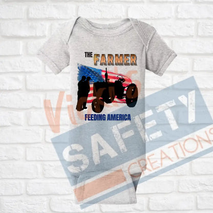 Farmers Feeding American (Adult Youth Toddler Infant Sizes) T-shirt/Onesie / INFANT-Newborn Adult Clothing