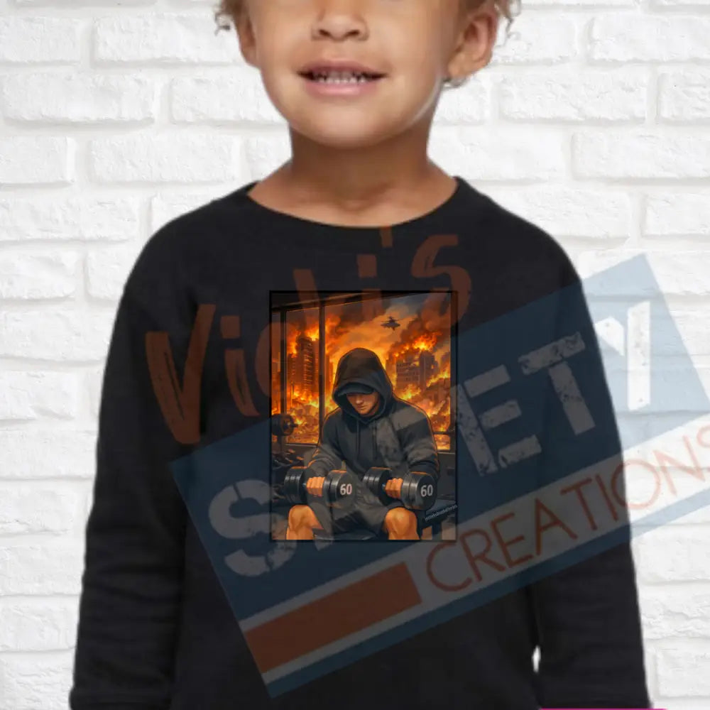 Finding strength through the flames (Adult Youth Toddler Infant Sizes) (Copy) Crew Sweatshirt / TODDLER-2T Adult