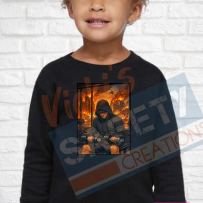 Finding strength through the flames (Adult Youth Toddler Infant Sizes) (Copy) Crew Sweatshirt / TODDLER-2T Adult