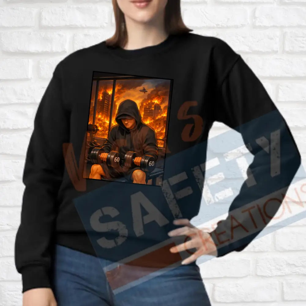 Finding strength through the flames (Adult Youth Toddler Infant Sizes) (Copy) Crew Sweatshirt / ADULT-Small Adult
