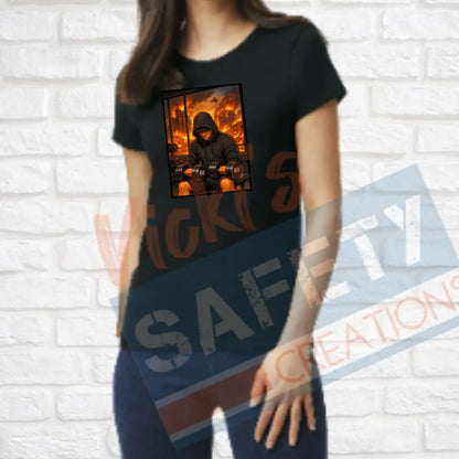 Finding strength through the flames (Adult Youth Toddler Infant Sizes) (Copy) T-shirt/Onesie / LADIES-SMALL Adult