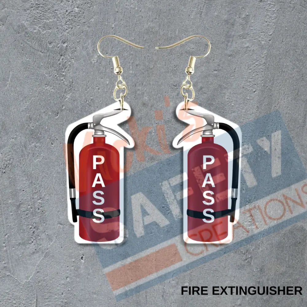 Fire Extinguisher Dangle Earrings Earrings