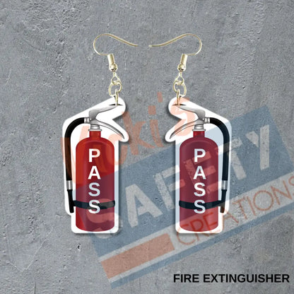 Fire Extinguisher Dangle Earrings Earrings