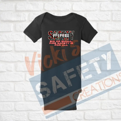 Fire Safety (Adult Youth Toddler Infant Sizes) T-shirt/Onesie / INFANT-Newborn Adult Clothing
