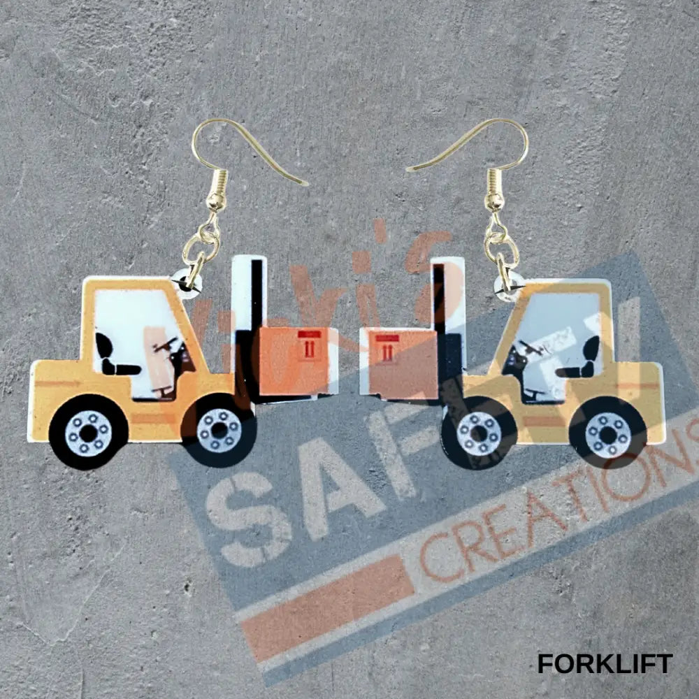 Forklift Dangle Earrings Earrings