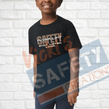 Forklift Safety (Adult Youth Toddler Infant Sizes) T-shirt/Onesie / YOUTH-XSmall Adult Clothing