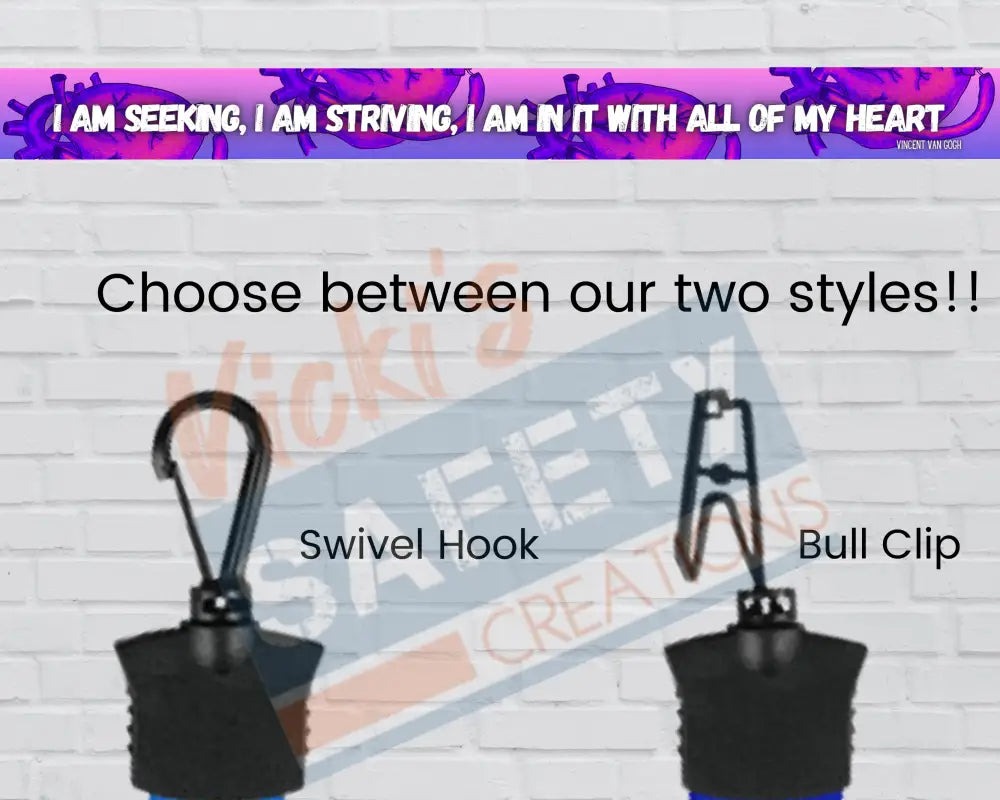 FULL COLOR LANYARD (asst. colors) - LVAD Heart Pink / Swivel Clip Badge Holder