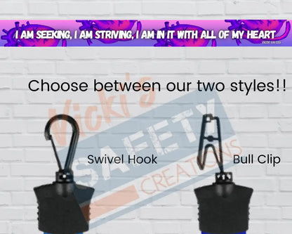 FULL COLOR LANYARD (asst. colors) - LVAD Heart Pink / Swivel Clip Badge Holder