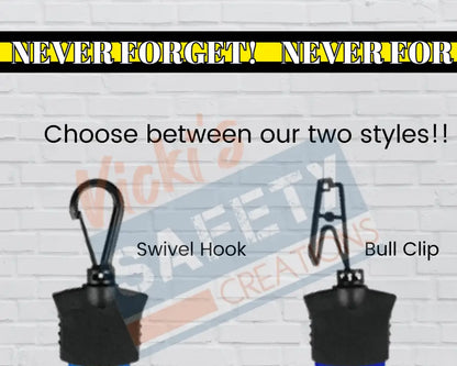 FULL COLOR LANYARD - NEVER FORGET (Police Firefighters etc) Swivel Clip / Dispatch Badge Holder