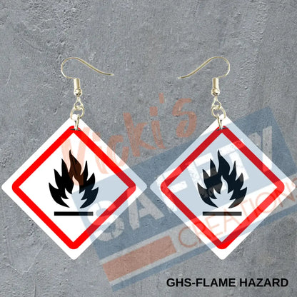 GHS Flame Hazard Dangles Earrings