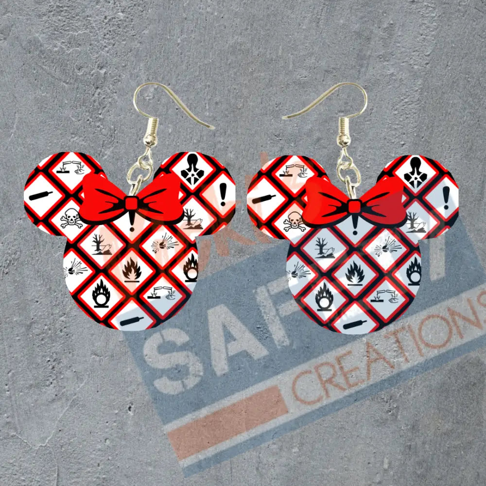 GHS mouse head Dangles Earrings