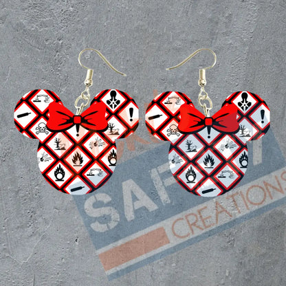 GHS mouse head Dangles Earrings