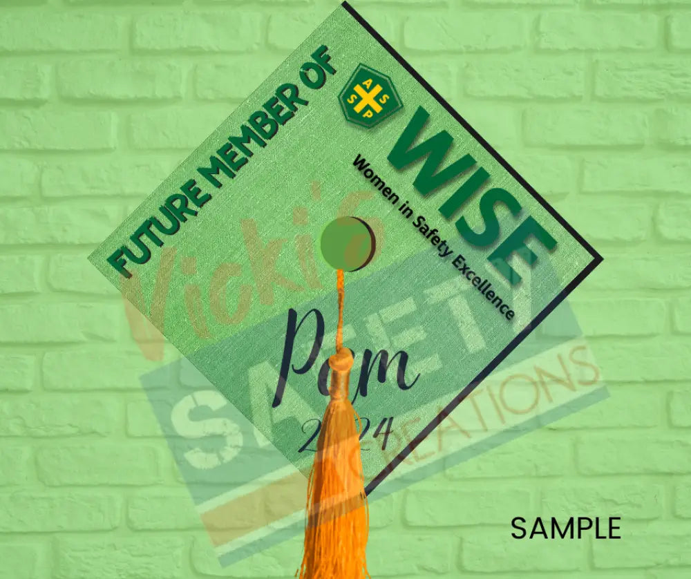 Grad Cap Topper - WISE (Asst. Sizes) 8.5’’ X 8.5’’ Grad Cap Accessory