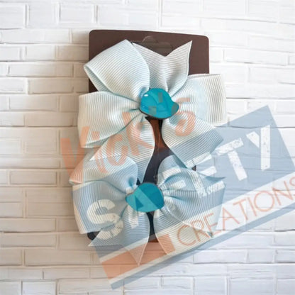 Hair bows-Hard Hats (asst. colors) Light Blue Bow Hair Accessories