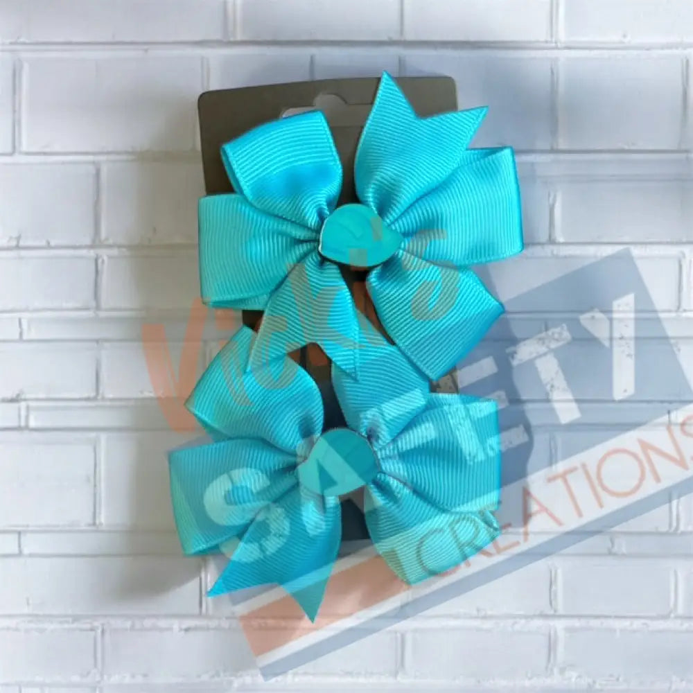 Hair bows-Hard Hats (asst. colors) Teal Bow Hair Accessories