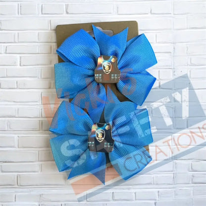 Hair bows-Police Vest (asst. colors) Royal Blue Bow Hair Accessories