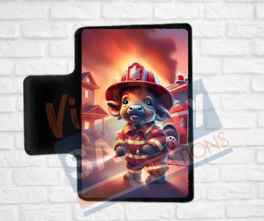 Hair Claw Clips-Buffalo (asst. health & safety designs) Fire Fighter Buffalo / 2’’-Small Hair Accessories