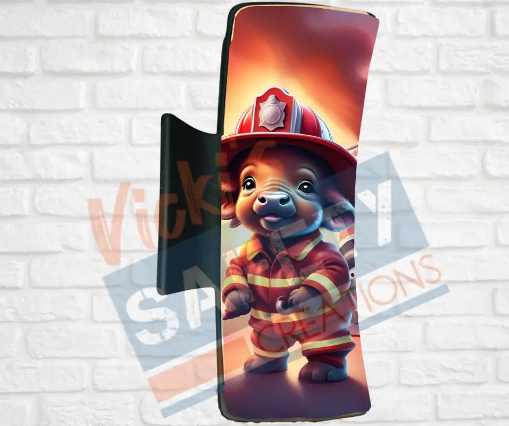 Hair Claw Clips-Buffalo (asst. health & safety designs) Fire Fighter Buffalo / 4’’-Large Hair Accessories