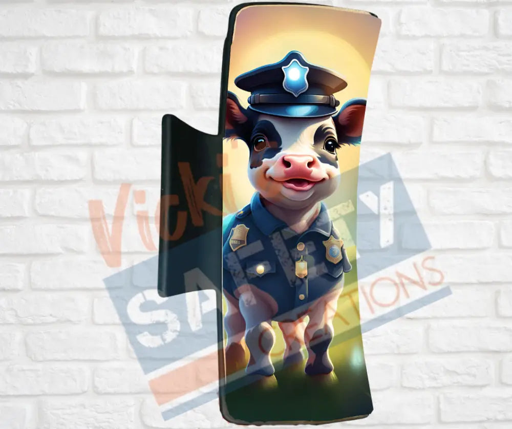 Hair Claw Clips-Cow (asst. health & safety designs) Officer Cow / 4’’-Large Hair Accessories