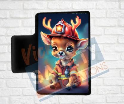 Hair Claw Clips-Deer (asst. health & safety designs) Fire Fighter Deer / 2’’-Small Hair Accessories