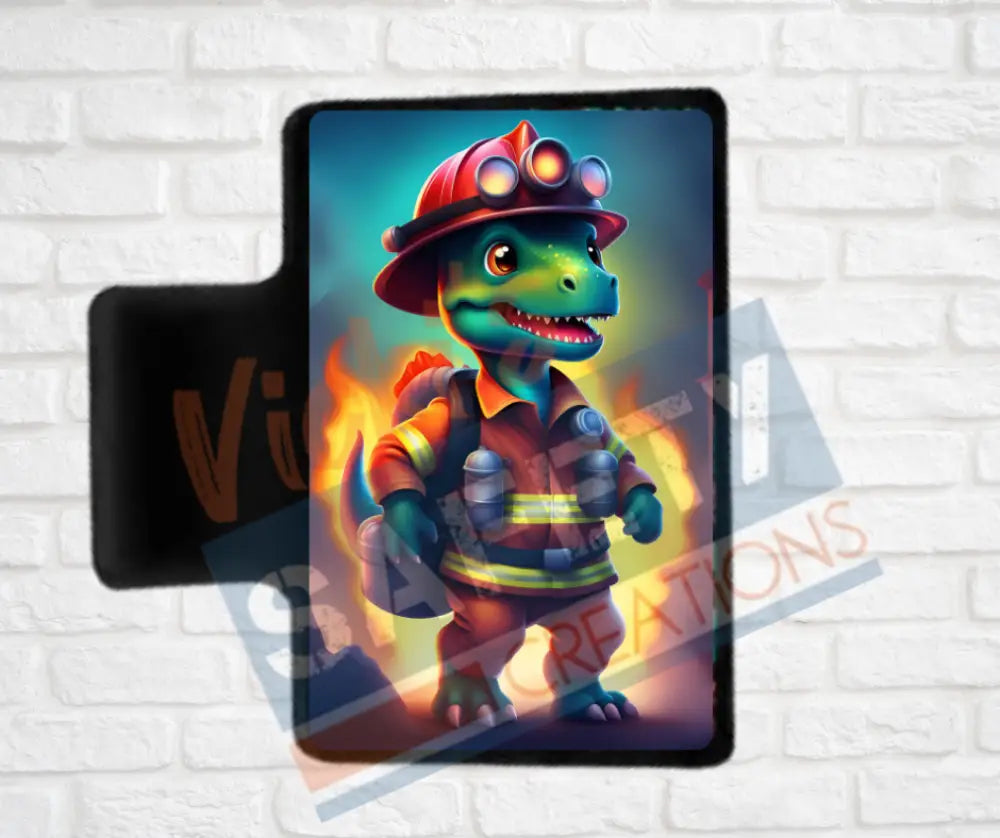 Hair Claw Clips-Dinosaur (asst. health & safety designs) Fire Fighter Dino / 2’’-Small Hair Accessories