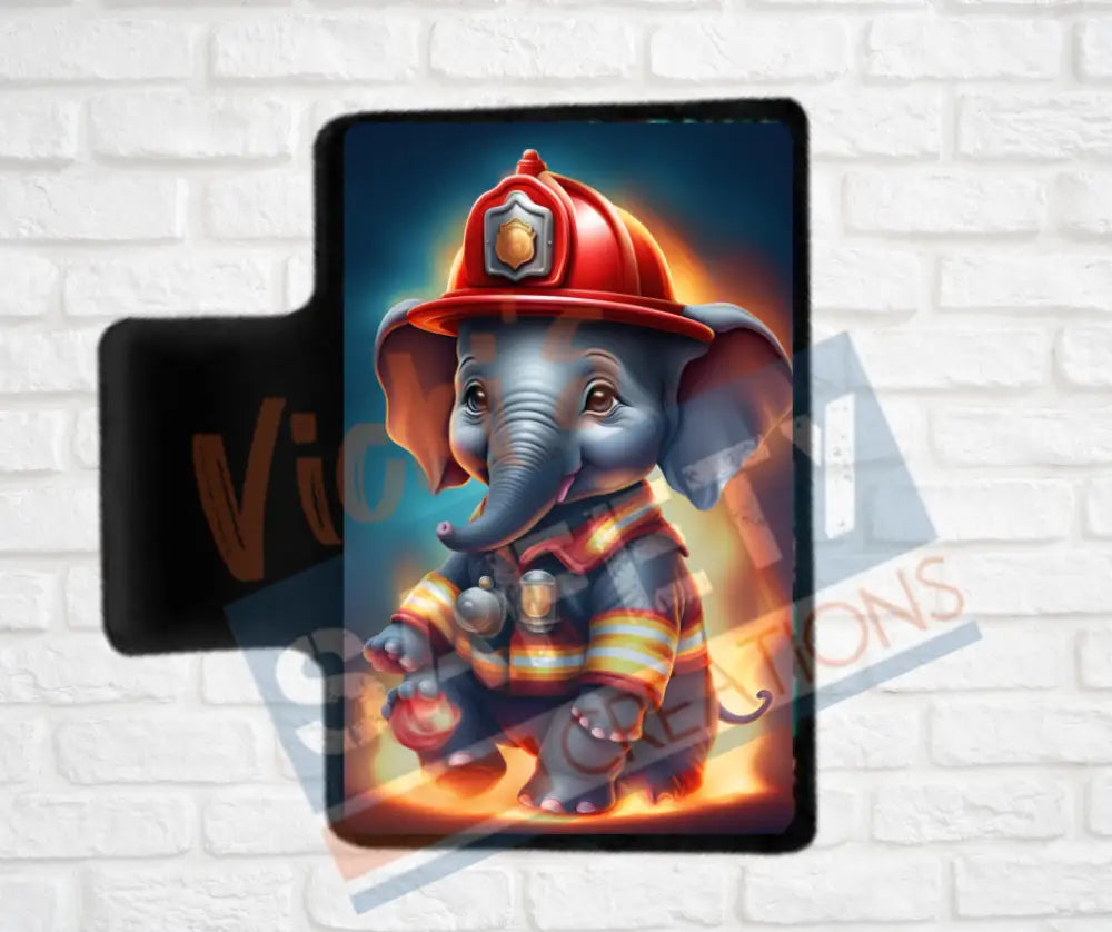 Hair Claw Clips-Elephant (asst. health & safety designs) Fire Fighter Elephant / 2’’-Small Hair Accessories