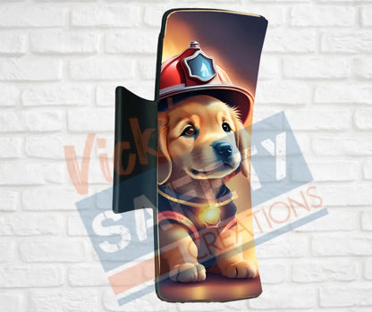 Hair Claw Clips-Golden Retriever (asst. health & safety designs) Fire Fighter Golden Retriever / 2’’-Small Hair