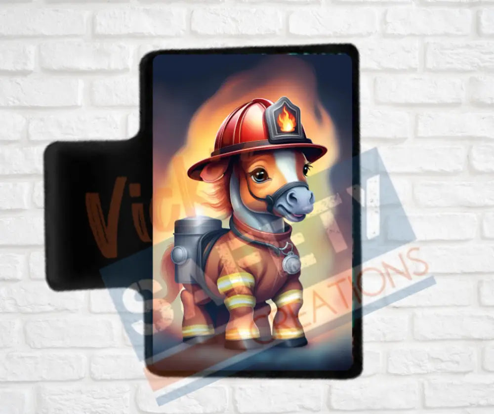 Hair Claw Clips-Horse (asst. health & safety designs) Fire Fighter Horse / 2’’-Small Hair Accessories