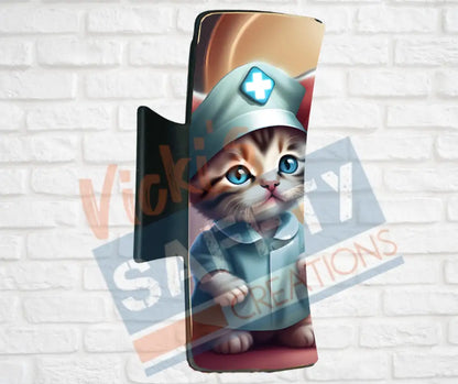 Hair Claw Clips-Kittens (asst. health & safety designs) Nurse Kitten / 4’’-Large Hair Accessories