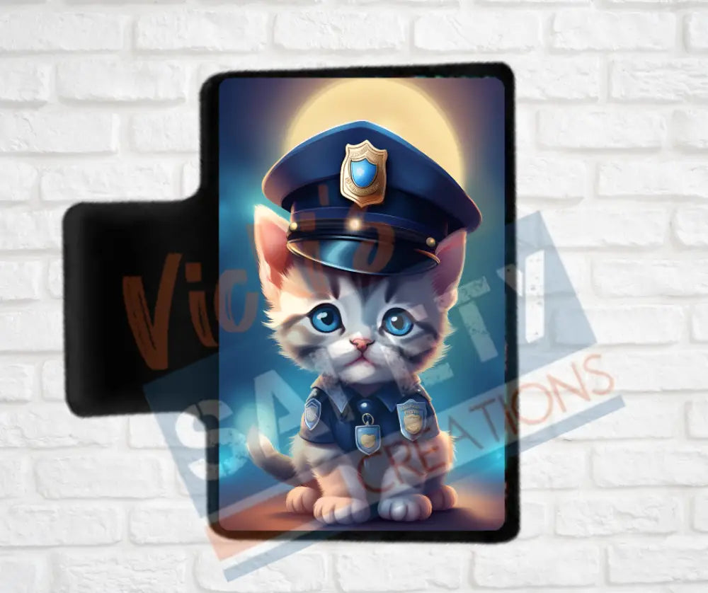 Hair Claw Clips-Kittens (asst. health & safety designs) Officer Kitten / 2’’-Small Hair Accessories