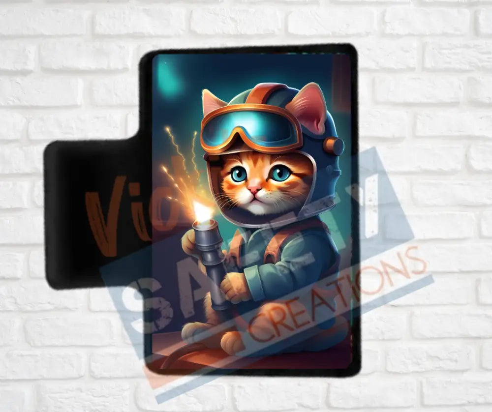 Hair Claw Clips-Kittens (asst. health & safety designs) Welder Kitten / 2’’-Small Hair Accessories