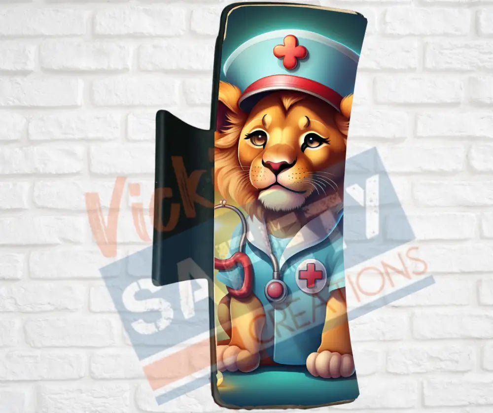 Hair Claw Clips-Lion (asst. health & safety designs) Nurse Lion / 4’’-Large Hair Accessories